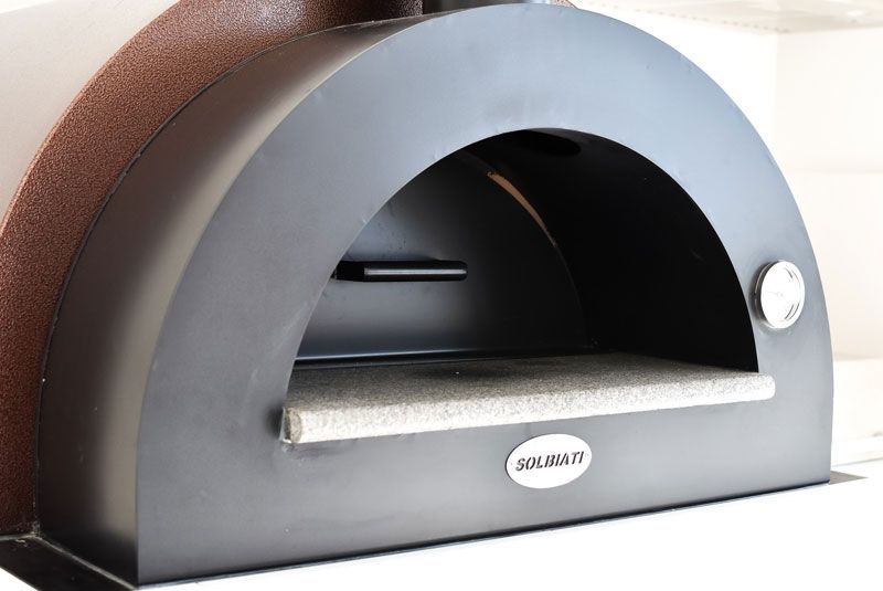 SOLBIATI CUSTOM MADE Stainless Steel Tunnel Wood Fired Oven Designed for the Modern Home