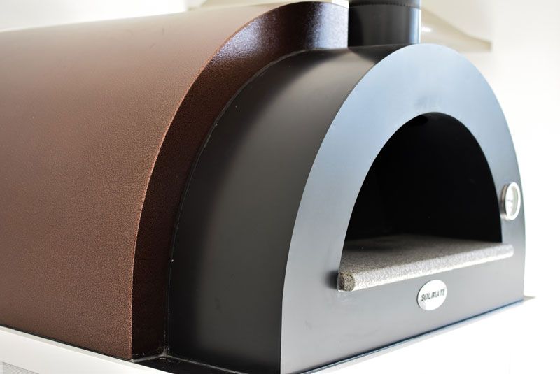 SOLBIATI CUSTOM MADE Stainless Steel Tunnel Wood Fired Oven Designed for the Modern Home